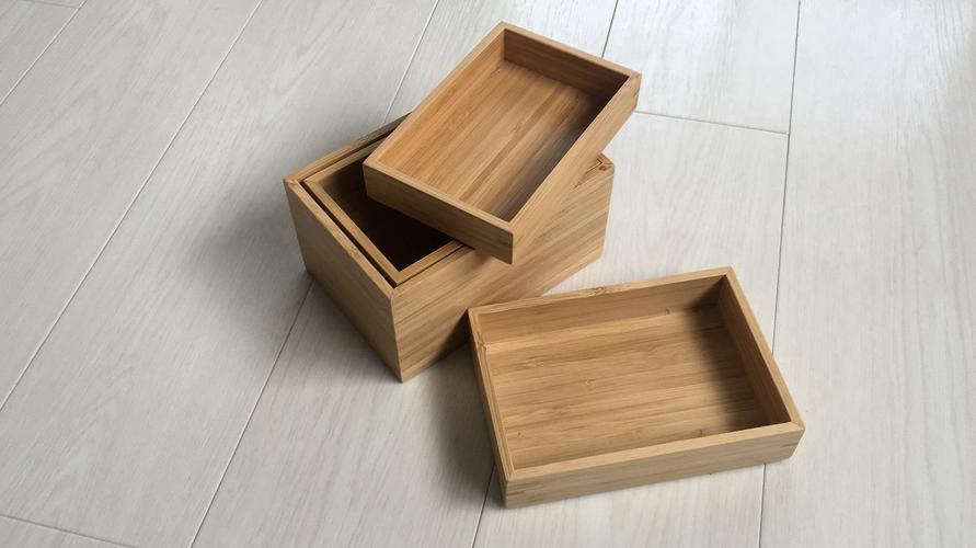 IKEAの木製風収納ボックスのイメージ